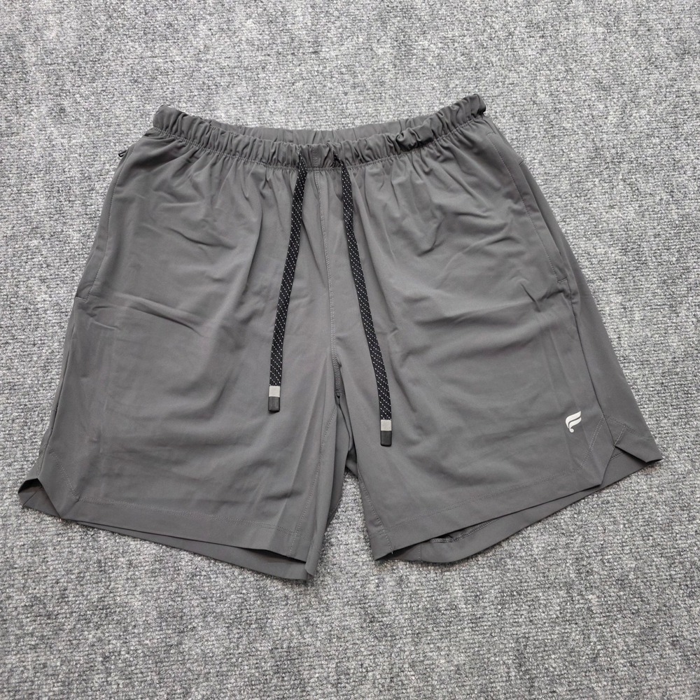 Fabletics The One Shorts Men's Small Gray 7" Lined Zip Pockets Running Gym
